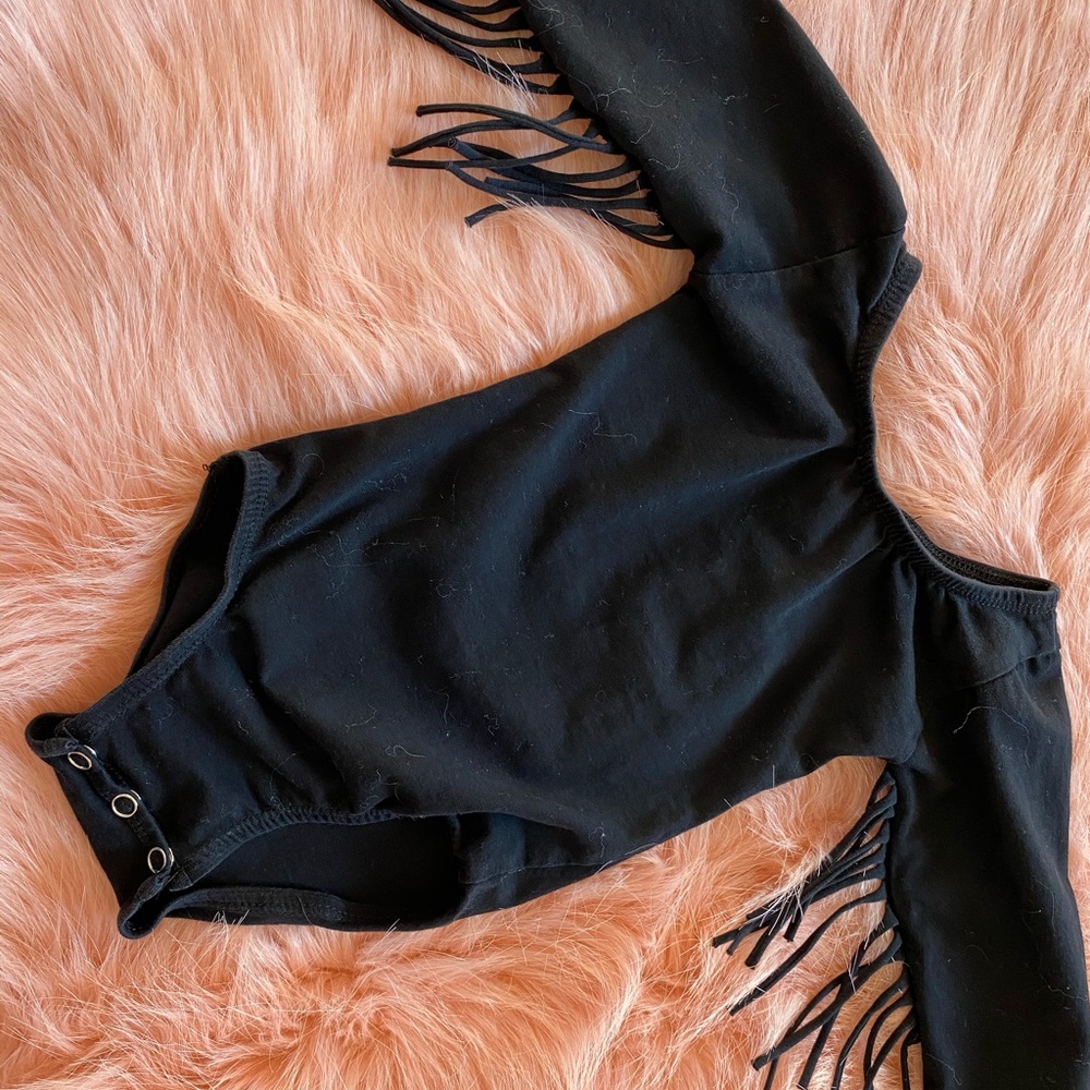Syd & Mimi’s size 6 to 12 month black fringe leo